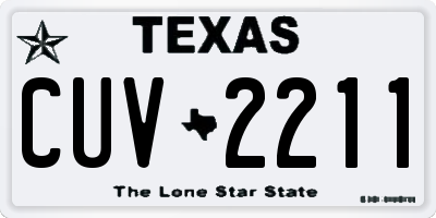 TX license plate CUV2211