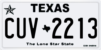TX license plate CUV2213