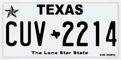 TX license plate CUV2214