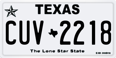 TX license plate CUV2218