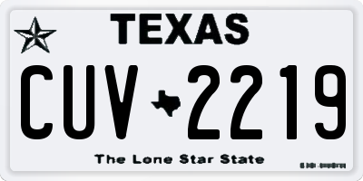 TX license plate CUV2219