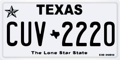 TX license plate CUV2220