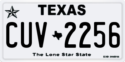 TX license plate CUV2256