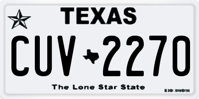 TX license plate CUV2270