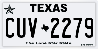 TX license plate CUV2279