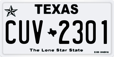 TX license plate CUV2301