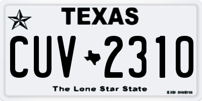 TX license plate CUV2310
