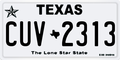 TX license plate CUV2313