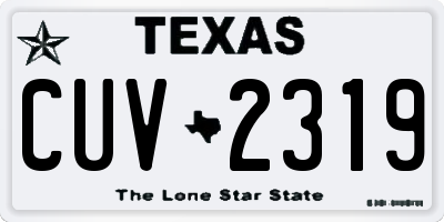 TX license plate CUV2319
