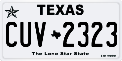 TX license plate CUV2323