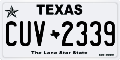 TX license plate CUV2339