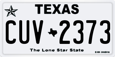 TX license plate CUV2373