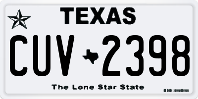 TX license plate CUV2398