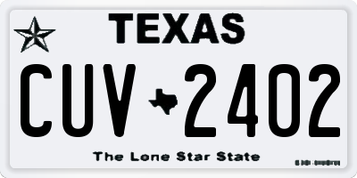 TX license plate CUV2402