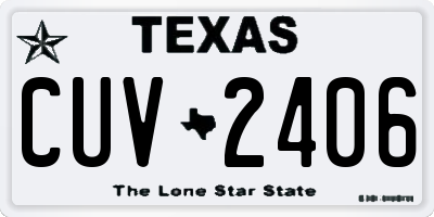 TX license plate CUV2406