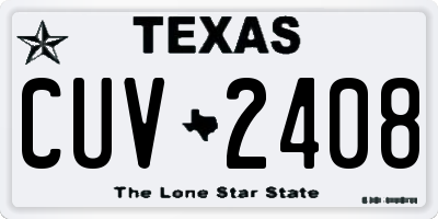 TX license plate CUV2408