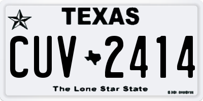 TX license plate CUV2414