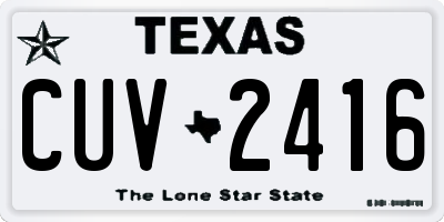 TX license plate CUV2416