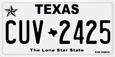 TX license plate CUV2425
