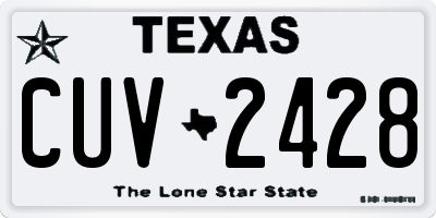 TX license plate CUV2428