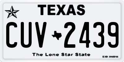 TX license plate CUV2439