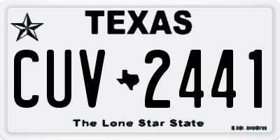 TX license plate CUV2441