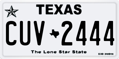 TX license plate CUV2444