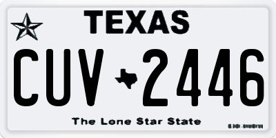 TX license plate CUV2446