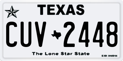 TX license plate CUV2448