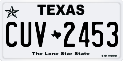 TX license plate CUV2453