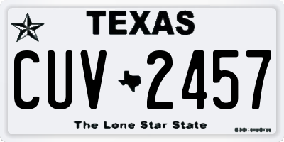 TX license plate CUV2457