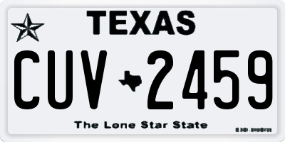 TX license plate CUV2459