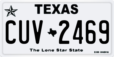 TX license plate CUV2469