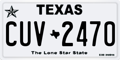 TX license plate CUV2470