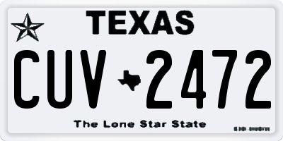 TX license plate CUV2472