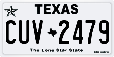 TX license plate CUV2479