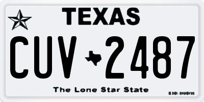 TX license plate CUV2487
