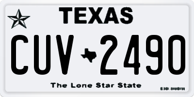 TX license plate CUV2490