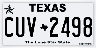 TX license plate CUV2498