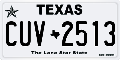 TX license plate CUV2513