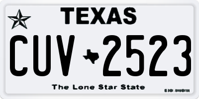 TX license plate CUV2523