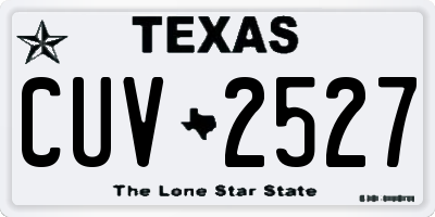 TX license plate CUV2527