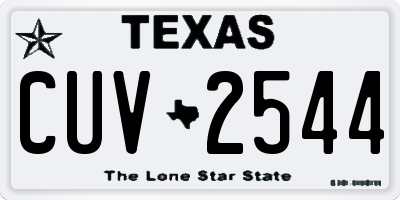 TX license plate CUV2544