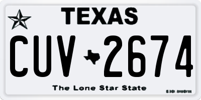 TX license plate CUV2674