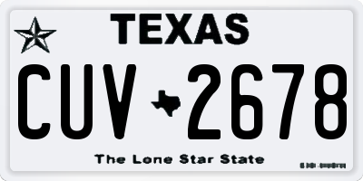 TX license plate CUV2678