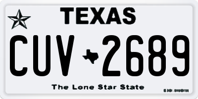 TX license plate CUV2689