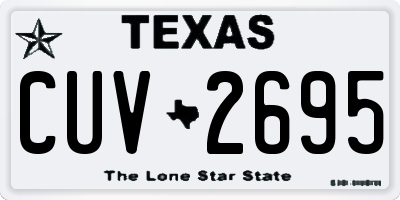 TX license plate CUV2695