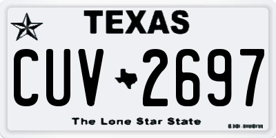 TX license plate CUV2697