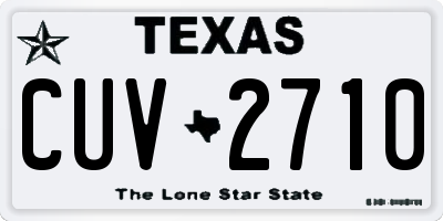 TX license plate CUV2710