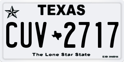 TX license plate CUV2717